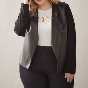 Black Mix-Media Jacket